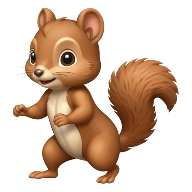 Baby Squirrel running fast sticker
