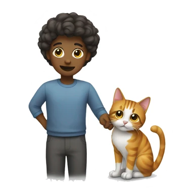 a person giving a cat sticker