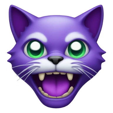 purple evil cat sticker