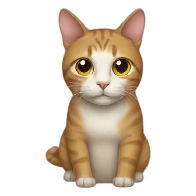 a cat and human combined sticker