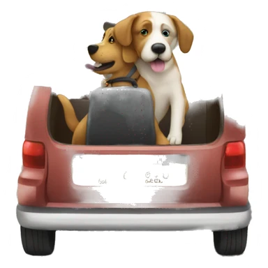 person hitch a ride dog sticker