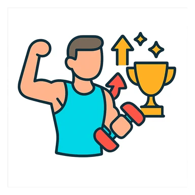 a sportman has a great results doing his workouts sticker