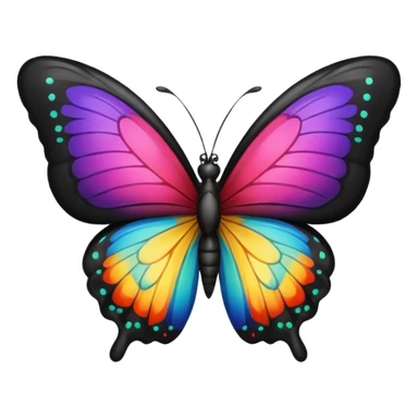 black heart with a butterfly sticker