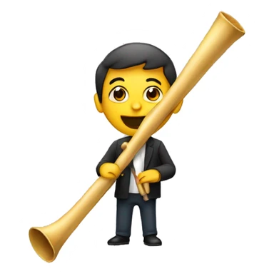 Emoji tocando flauta transversal  sticker