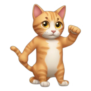 Cat-human-arms sticker