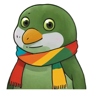 rainbow penguin  sticker