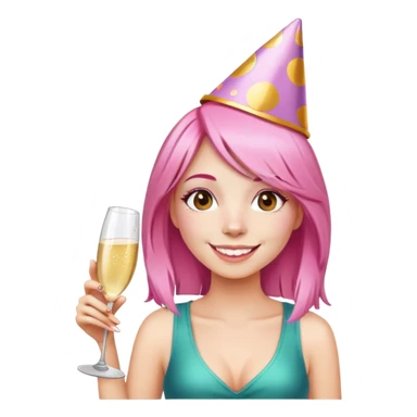 Party girl crazy sticker