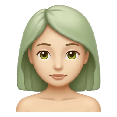 Minimal wellness emoji representing tighter skin and firmness,
subtle lifting effect, smooth contours, calm and natural,
no beauty or cosmetic symbols, soft sage green color palette sticker