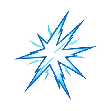 Blue lightining sticker