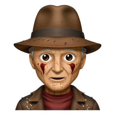 glitter freddy krueger sticker