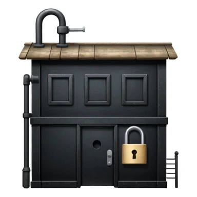 restaurant building with padlock, dark and closed, shut down sticker