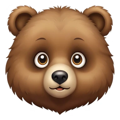 Cute bear cub with big eyes sticker
