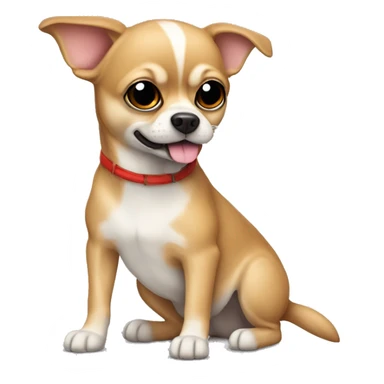 emoji de perrito chihuhueño lansandoze de arbol de navidad. sticker