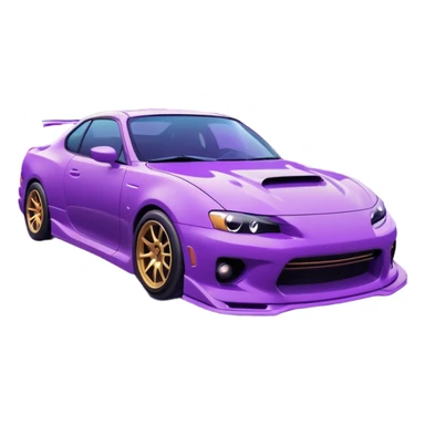 japanese purple wave phonk car drifting sticker