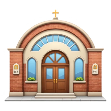 Community center building with a welcome sign sticker