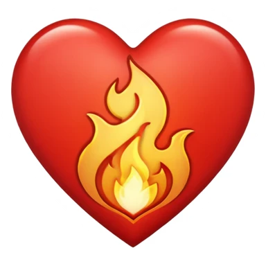 heart with a flame border sticker