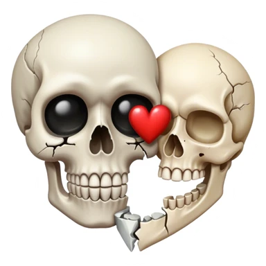 broken heart and skull 💔💀 sticker