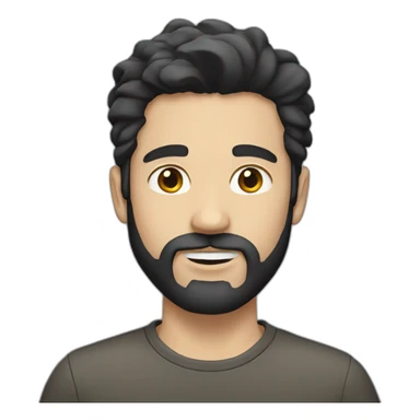 white guy with dark hair and beard sticker