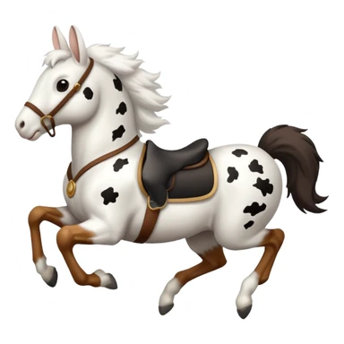 Rabbit riding galloping horse sticker