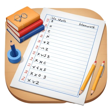 Math homework to do  sticker