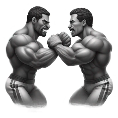 Armwrestling competition on a table sticker