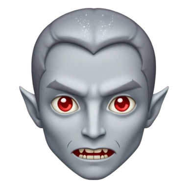 glitter gray dent vampire  sticker