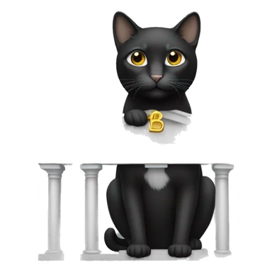 black bank with cat sticker