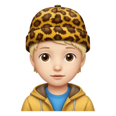 print hat with kid sticker