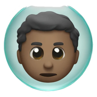 A face removing the glass sticker