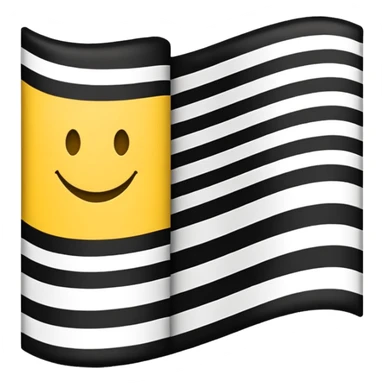 A flag emoji similar to German flag but replace color red with white sticker