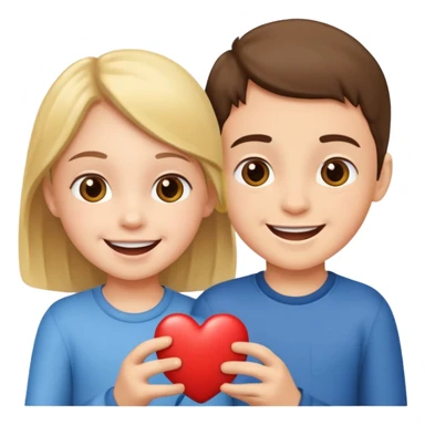 child playing together sticker