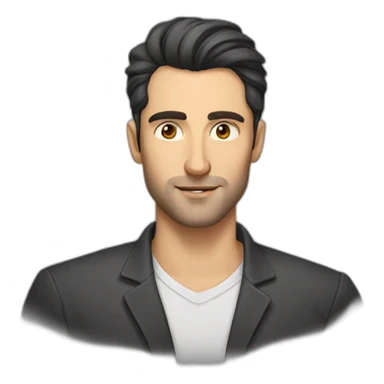 romanian good looking man no beard sticker