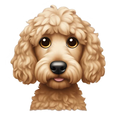 Cockapoo with no eyes sticker