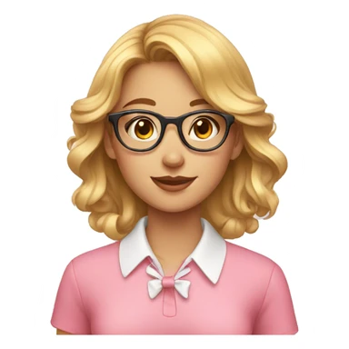 cute preppy girl sticker