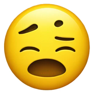 Yellow emoji with sarcastic expression sticker