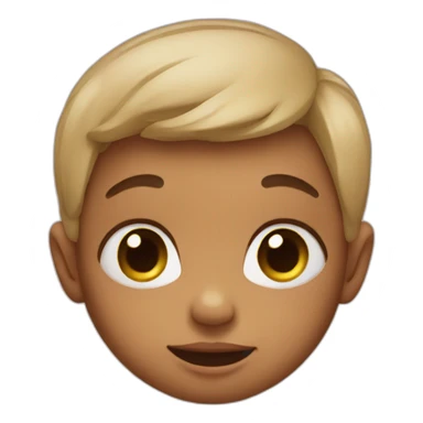 A baby with a cringe face sticker