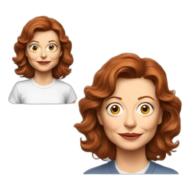 actor younger susan sarandon cartoon wearing tee  sticker