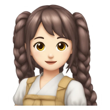 Yua mikami twin tails close up sticker