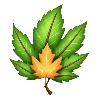 woodland spirit sending glowing leaf message sticker