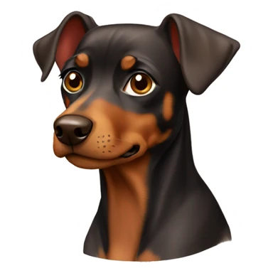 Old brown pinscher  sticker