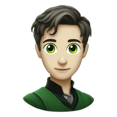 Tom riddle green eyed, looking from profile sticker