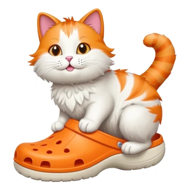 Cat wearing crocs sticker
