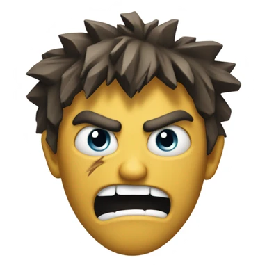 Angry heart broken heart sticker