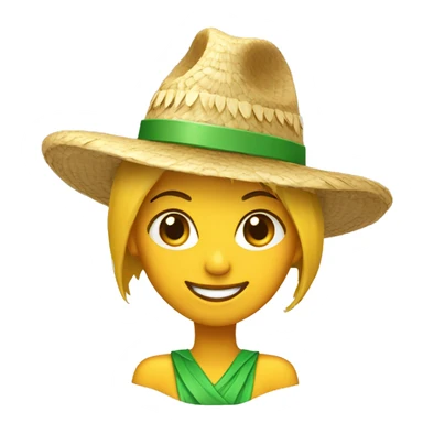 CHICA FELIZ con sombrero verde sticker