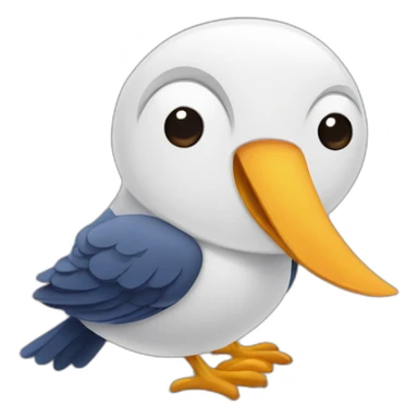 Oiseau qui fait un bisou sticker