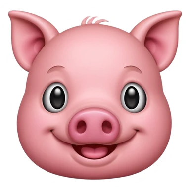 A emoji pig sticker
