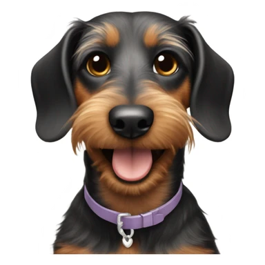 Wire haired Dachshund smiling sticker