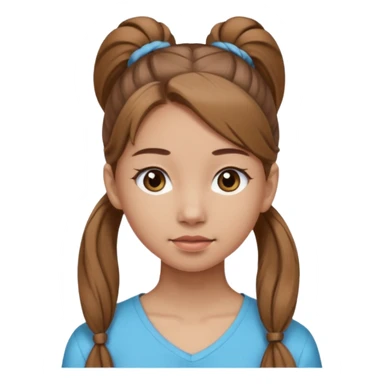 Девушка, светло русые, длинные волосы, собранные в хвост, серые глаза sticker