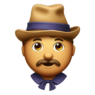 Fat meatball with bangs and a hat wearing an R on it  sticker