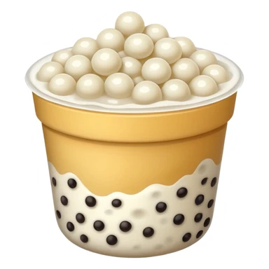 Pile of only white boba sticker